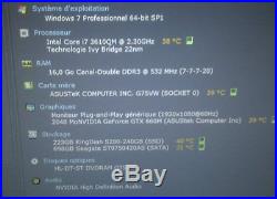 ASUS GAMER ROG G75VW i7 3.3GHz GTX660M 16Go SSD 240Go HDD 750Go FHD3D NICKEL