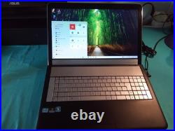 ASUS -N75S de(i7-2ém)Ram 8Go/HDD 750Go/ssd-64Go avec Windows 10 &(17,3)