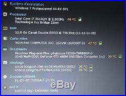 ASUS ROG GAMER G55VW boosté i7 3e gen 12Go GTX 660M 2Go SSD et SSHD 750Go