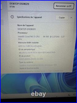 Asus A72J Core I3 SSD Windows 11 Garantie 2 Ans