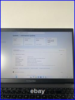Asus ExpertBook 15 i5 8th 8Go Ram 256 Go SSD Windows 11 Office 2024