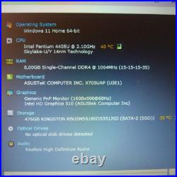 Asus F705 Vivo UltraBook 17 pouces HDPLUS l 512 Go SSD Windows 11 l 8 Go RAM