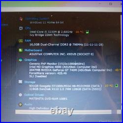 Asus K95 18 pouces cinéma Monster FULLHD l 1 To Windows 11 l 16 Go RAM NEUF T