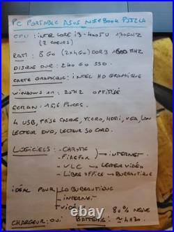 Asus P552LA Core I3 256Go 8Go 15.6 Win11