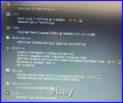 Asus Rog Gamer i7/ RAM 16Go/ 1To+128 Go SSD/ GTX/ 15,6 (facture+garantie)
