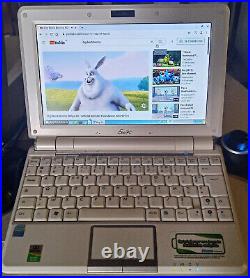 Min PC Netbook Asus Eee PC 1000H Blanc OS GNU/Linux RAM 2G SSD neuf 120 Go