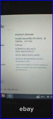 Mini Pc Asus 10- SSD PNY 250Go Neuf Ram 2go TBE Win 10 Housse Offerte
