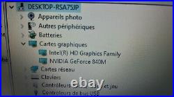 ORDINATEUR PC PORTABLE ASUS 15,6 i7 8GB RAM GT-840M 256GB SSD 1TB HDD OFFICE 16