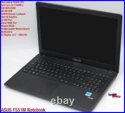 Ordinateur Portable ASUS F551M INTEL DUAL CORE DVDRW 4GB 500GB HDD DVDRW Webcam
