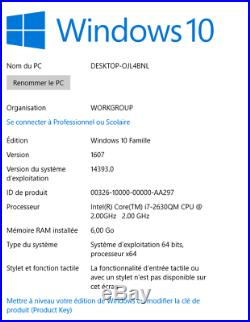 PC Gamer portable ASUS N73S Windows 10