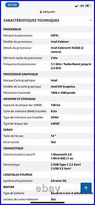 PC portable ASUS CHROMEBOOK C523NA-A20405, Gris, 14, parfaite état, 128GO