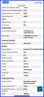 PC portable ASUS CHROMEBOOK C523NA-A20405, Gris, 14, parfaite état, 128GO