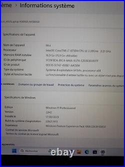 PC portable ASUS Intel Core i7 16Go RAM 512Go SSD Windows 11 pro