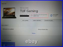 PC portable Asus TUF Gaming 16Go ram RTX 2060, comme neuf et sous garantie