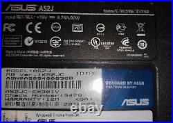 Pc Asus A52JC, 15 pouces, I3, GT310M 8Go DDR3 SSD 500Go batterie neufs