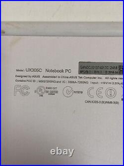 Pc Portable 14 Asus Zenbook Ux305c En Panne, Ne S'allume Pas