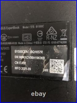 Pc Portable 15 Asus Expertbook B1500cent-bq1657r I5-1135g7 HS sans Nvme Ddr4