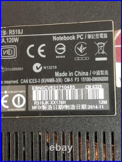 Pc Portable Asus 15i5 4200h 8go Ssd 120go Gtx 850 Win11 2h Ok