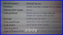 Pc portable Asus K93S, 18,4p FHD, i5, 16 GB RAM, SSD 800 GB+ W11 pro + K93S B950