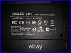 Pc portable asus X61V 16, Intel T6500, 4Go SSD 512Go / batterie neufs, Win 10