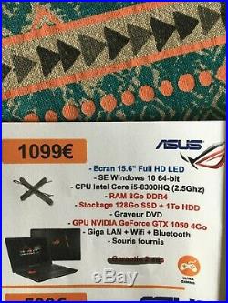 Portable ASUS FX503VD-DM044T, ECRAN 15.6, 8Go RAM DDR4